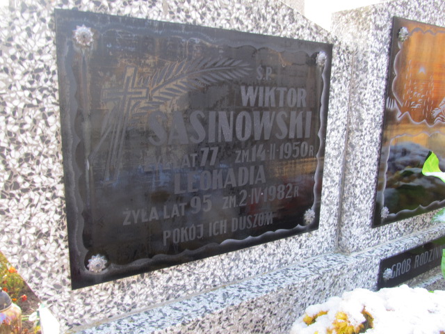 Leokadia Sasinowska Zambrów - Grobonet - Wyszukiwarka osób pochowanych