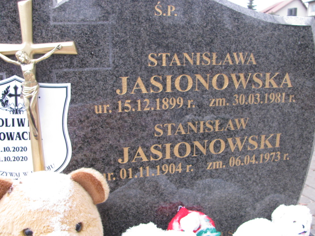 Stanisława Jasionowska 1899 Zambrów - Grobonet - Wyszukiwarka osób pochowanych